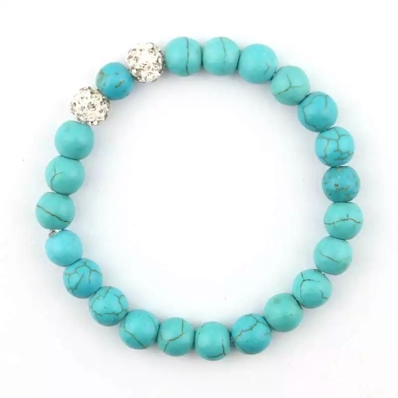 NEW💙💎BUNDLE OF 3!💎💙3 TURQUOISE BLING BRACELETS - Picture 5 of 16